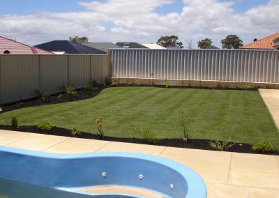 residential lawn and garden turf installation