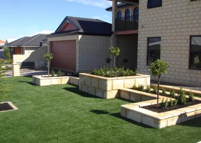 lawn garden block work landscaping inspiration