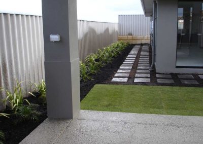 planting and landscaping stepper paths