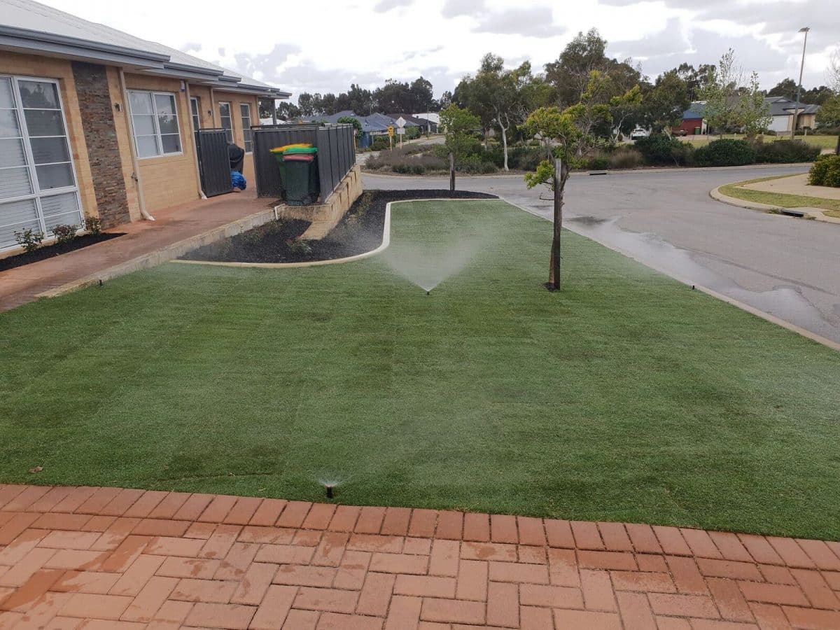 Front Lawn Makeover Turf Installation and Reticulation