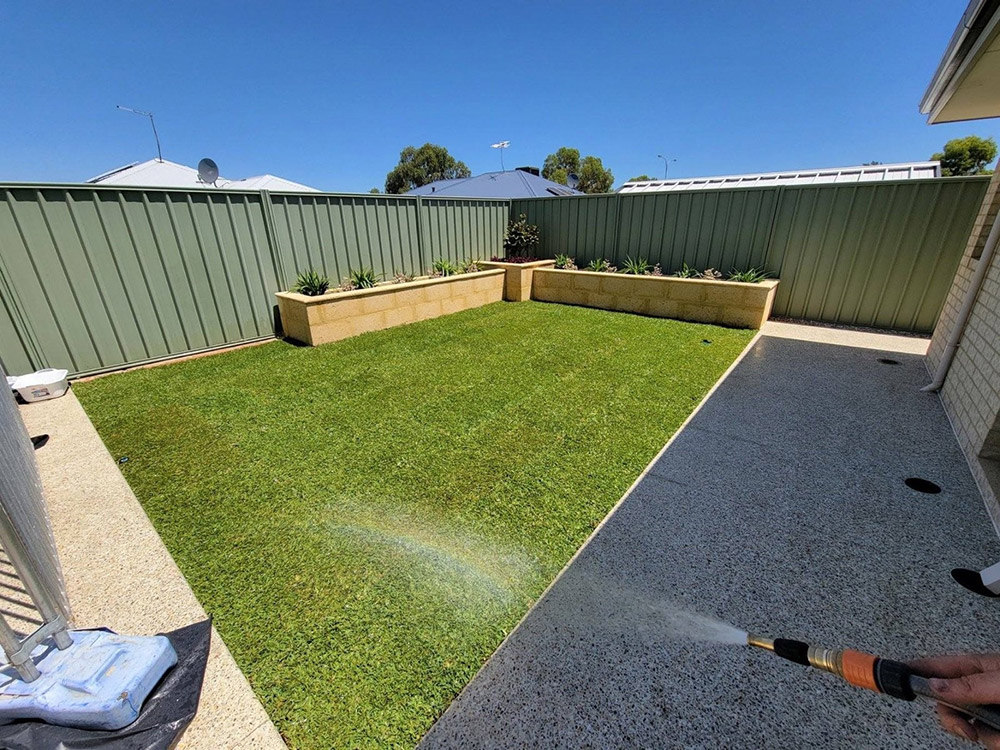 Backyard landscaping