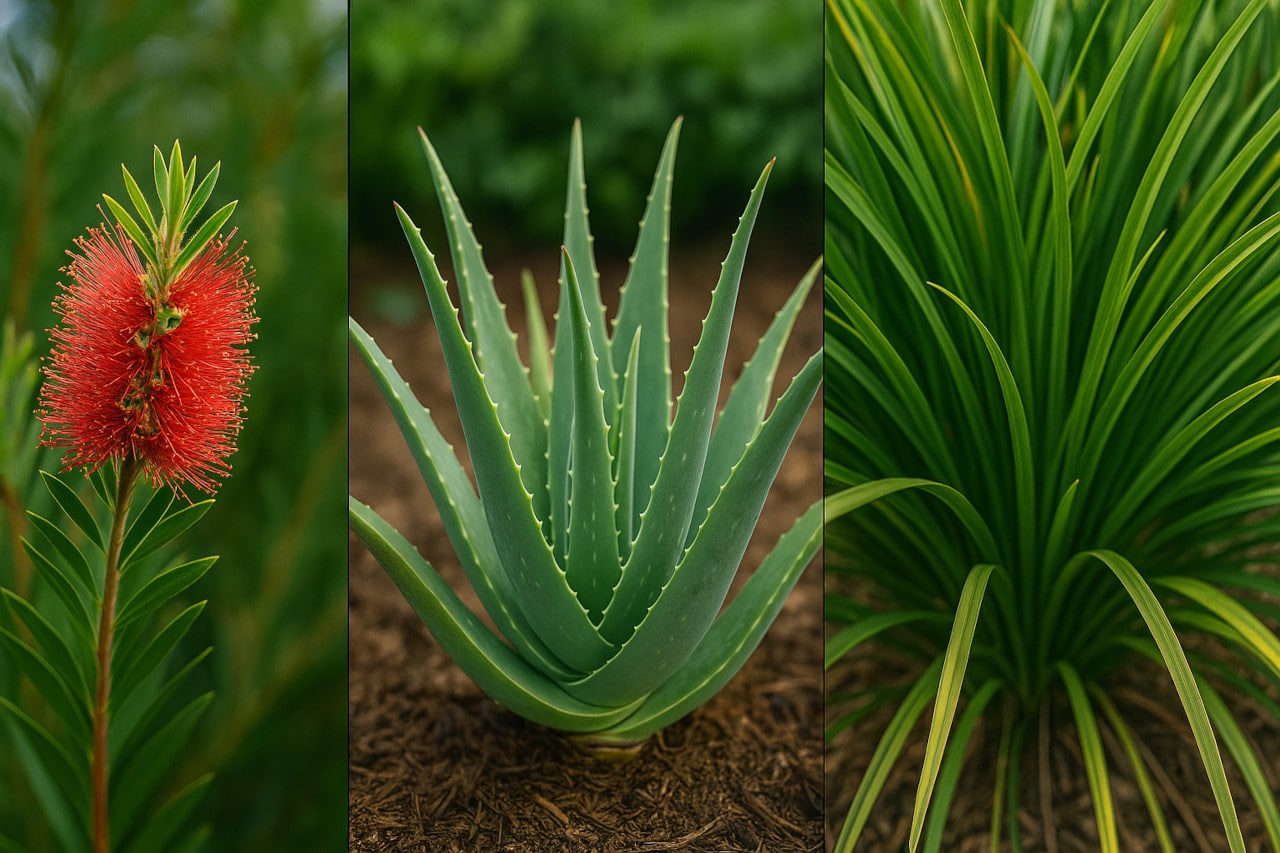 Perth Summer Plants - Bottlebrush, Aloe Vera & Grass